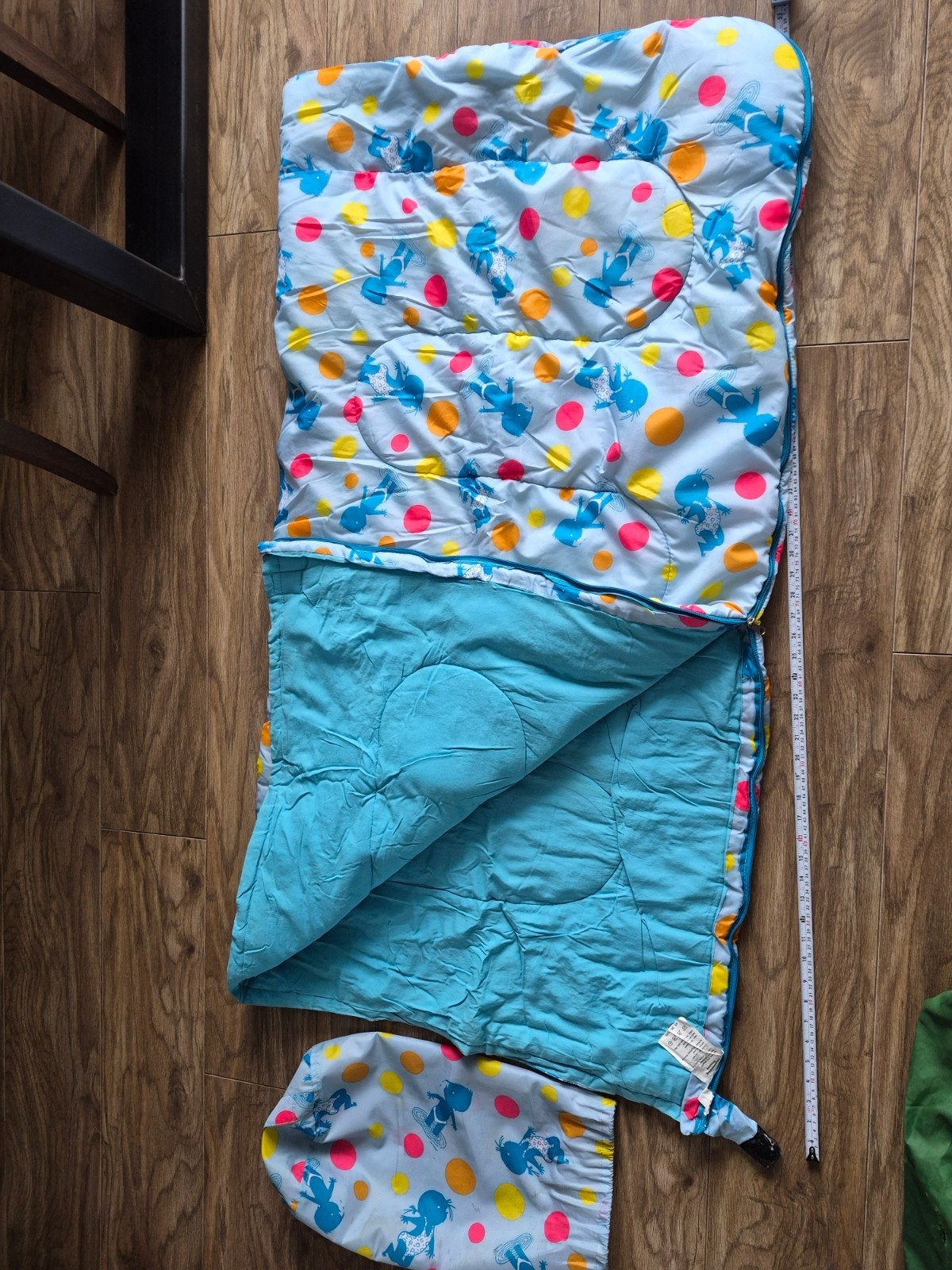 Leuke kinder slaapzak met vrolijke print, Caravans en Kamperen, Ophalen, Gebruikt