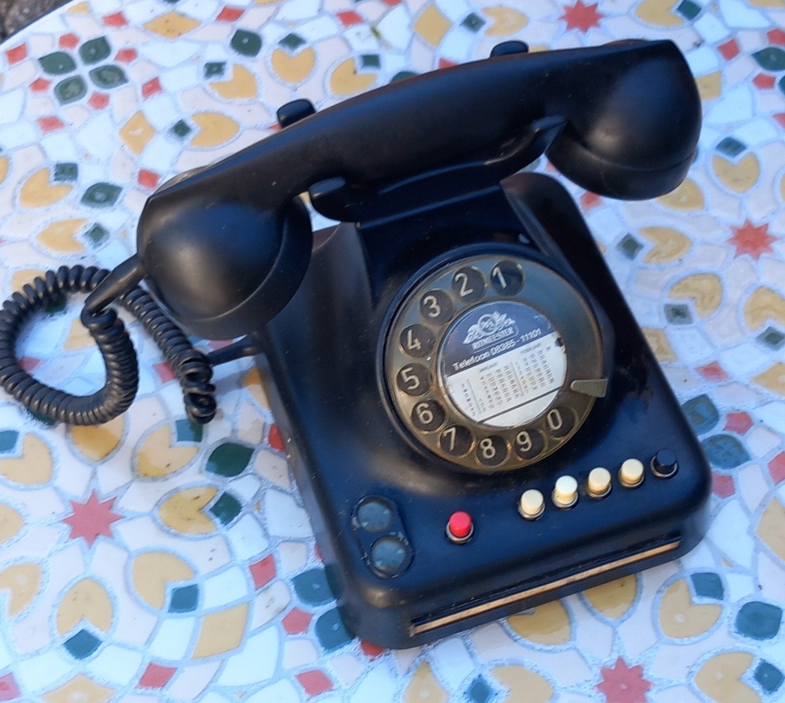 Vintage PTT telefoon met draaischijf, Telecommunicatie, Ophalen, Niet werkend, Met draaischijf