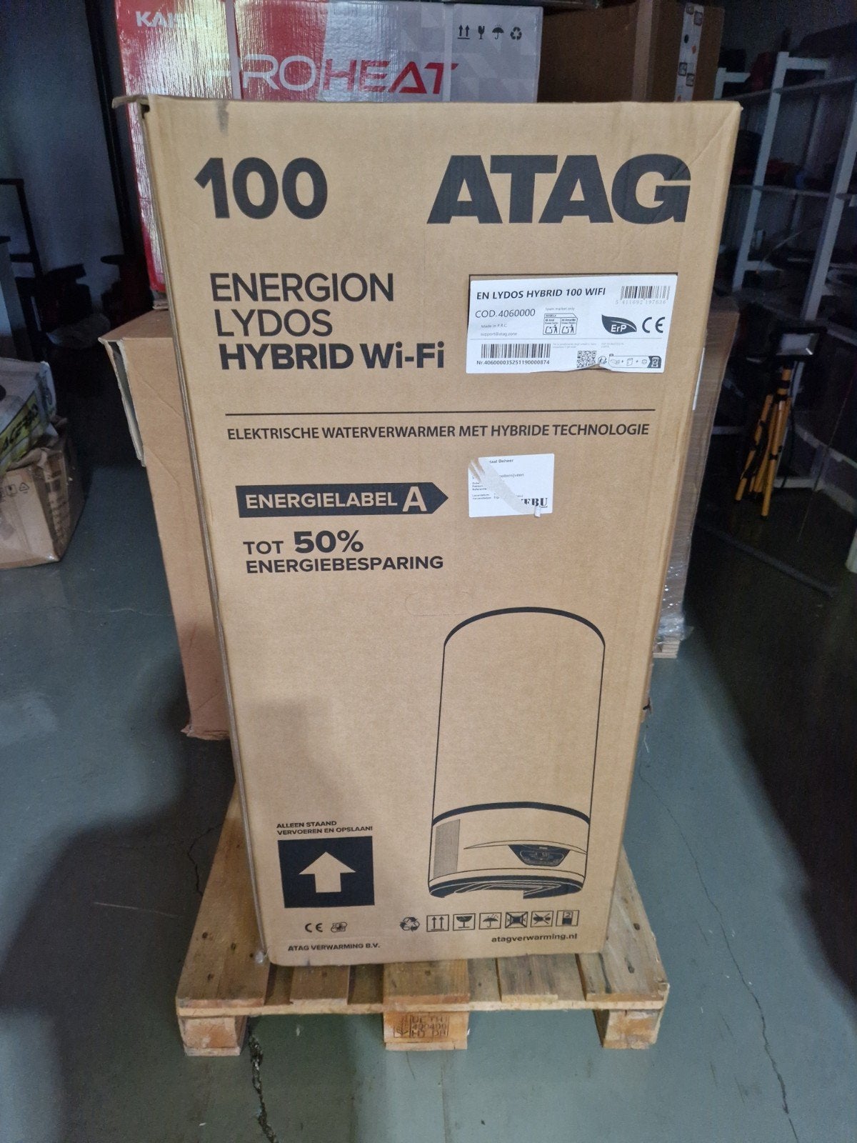 ATAG Energion Lydos Hybrid Wi-Fi 100L Boiler A-label, Ophalen, Nieuw