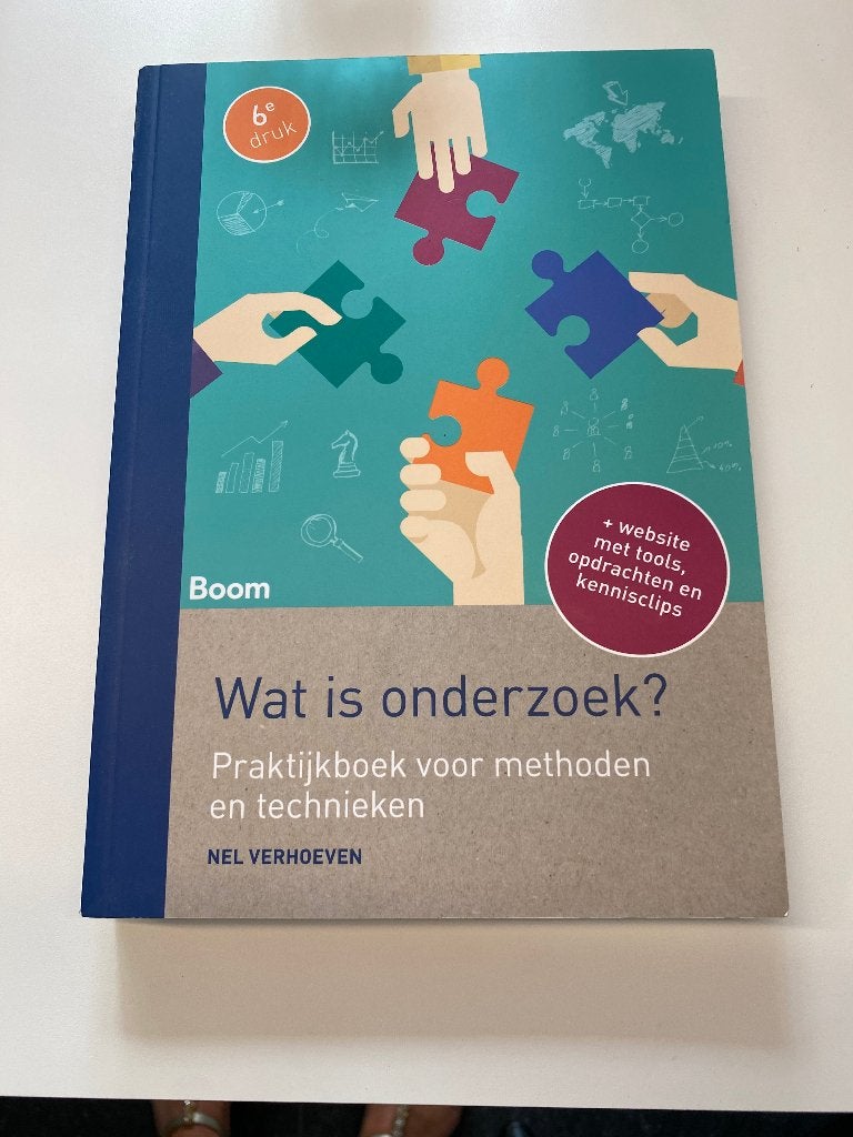 Wat is onderzoek? 6e druk, nieuw, Boeken, Nieuw, Nel Verhoeven, Beta, HBO