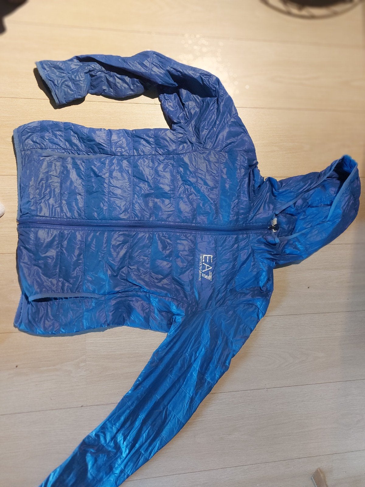 originele EA7 Emporio Armani Herfst Jasje Maat L - Blauw/Pa, Kleding | Heren, Blauw, Ophalen of Verzenden, Zo goed als nieuw, EA7 Emporio Armani