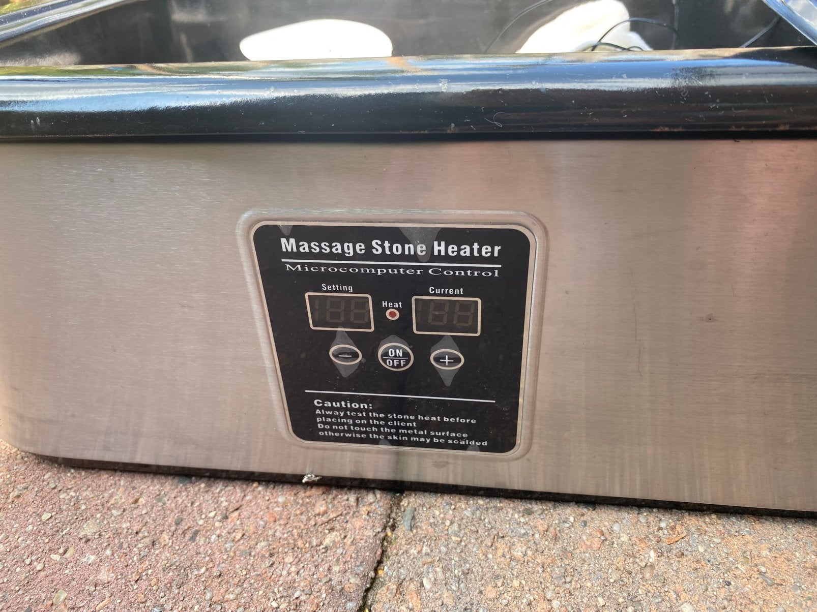 Hotstone massage set met heather, Ophalen, Zo goed als nieuw, Hotstone