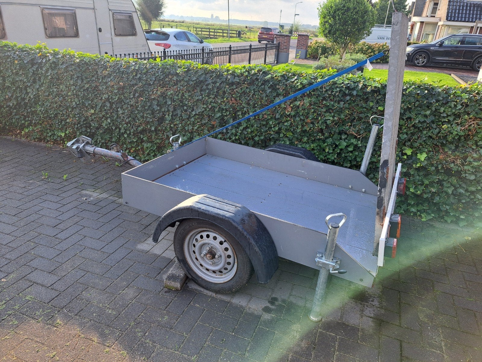 Aanhanger met rijplaat ideaal voor scootmobiel, Ophalen, Gebruikt