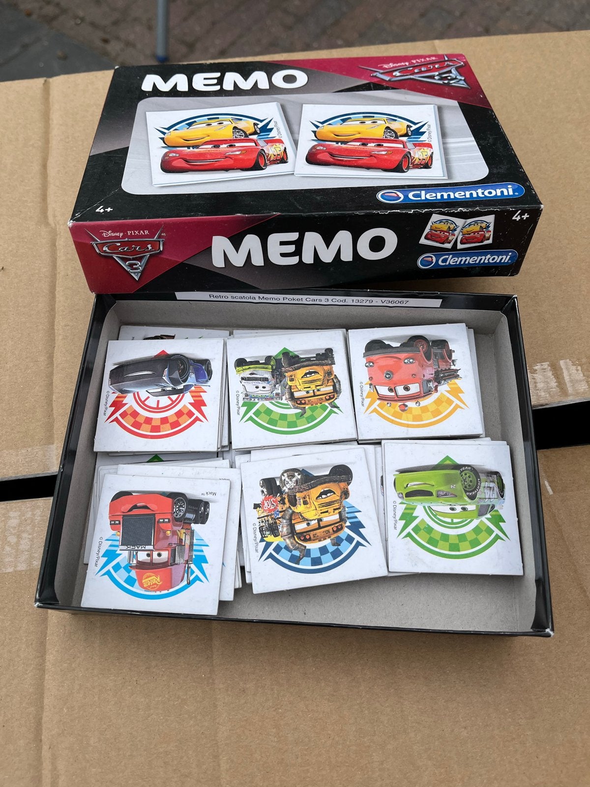Disney Pixar Cars Memo Spel Clementoni, Ophalen of Verzenden, Zo goed als nieuw, Jongen of Meisje