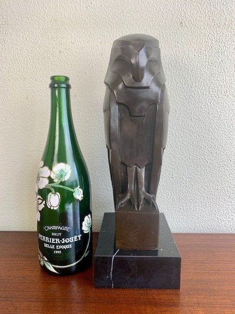 Bronzen Beeld Havik Art Deco naar Johan Altorf Gesigneerd, Art deco, Ophalen of Verzenden, Brons, 20 - 50 cm