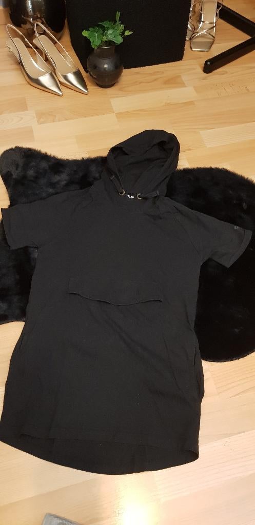 Coolcat, capuchon t-shirt, zwart, mt 158/164, Coolcat, Ophalen of Verzenden, Zo goed als nieuw, Shirt of Longsleeve