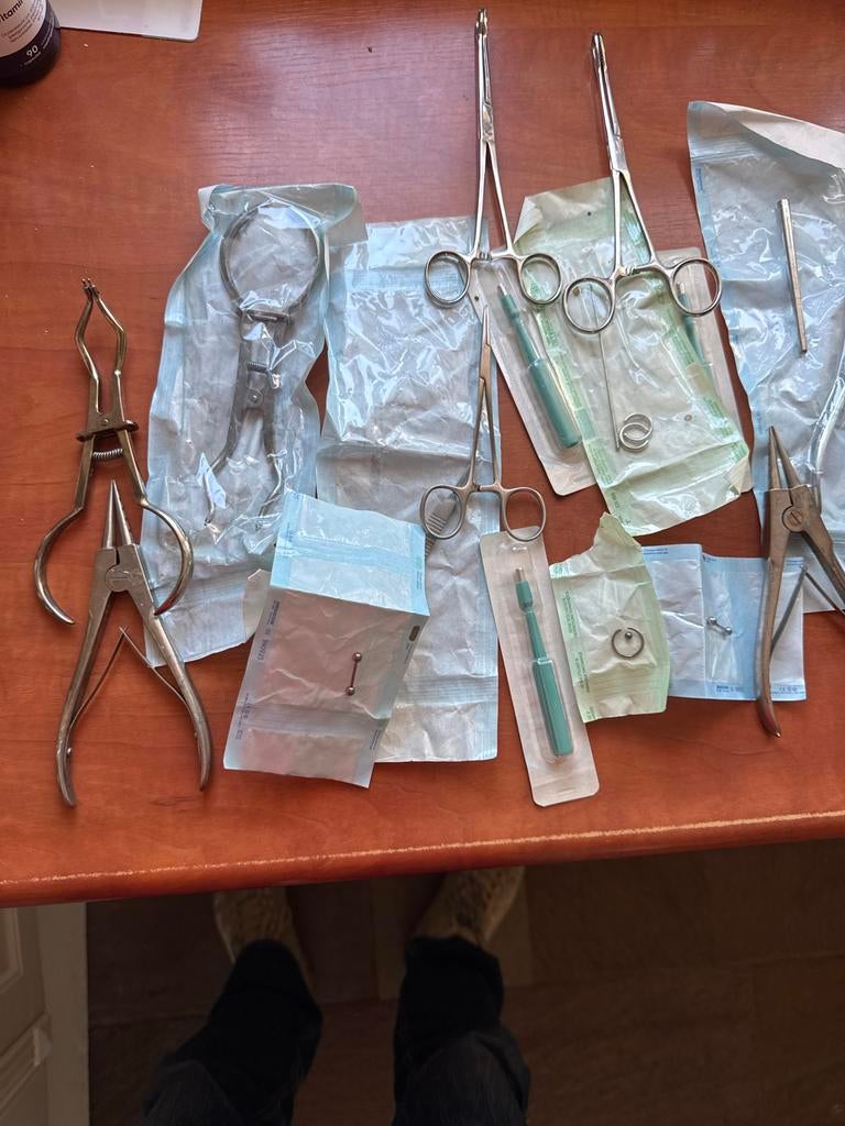 Piercing benodigdheden en sieraden, Ophalen of Verzenden, Gebruikt, Staal, Overige typen