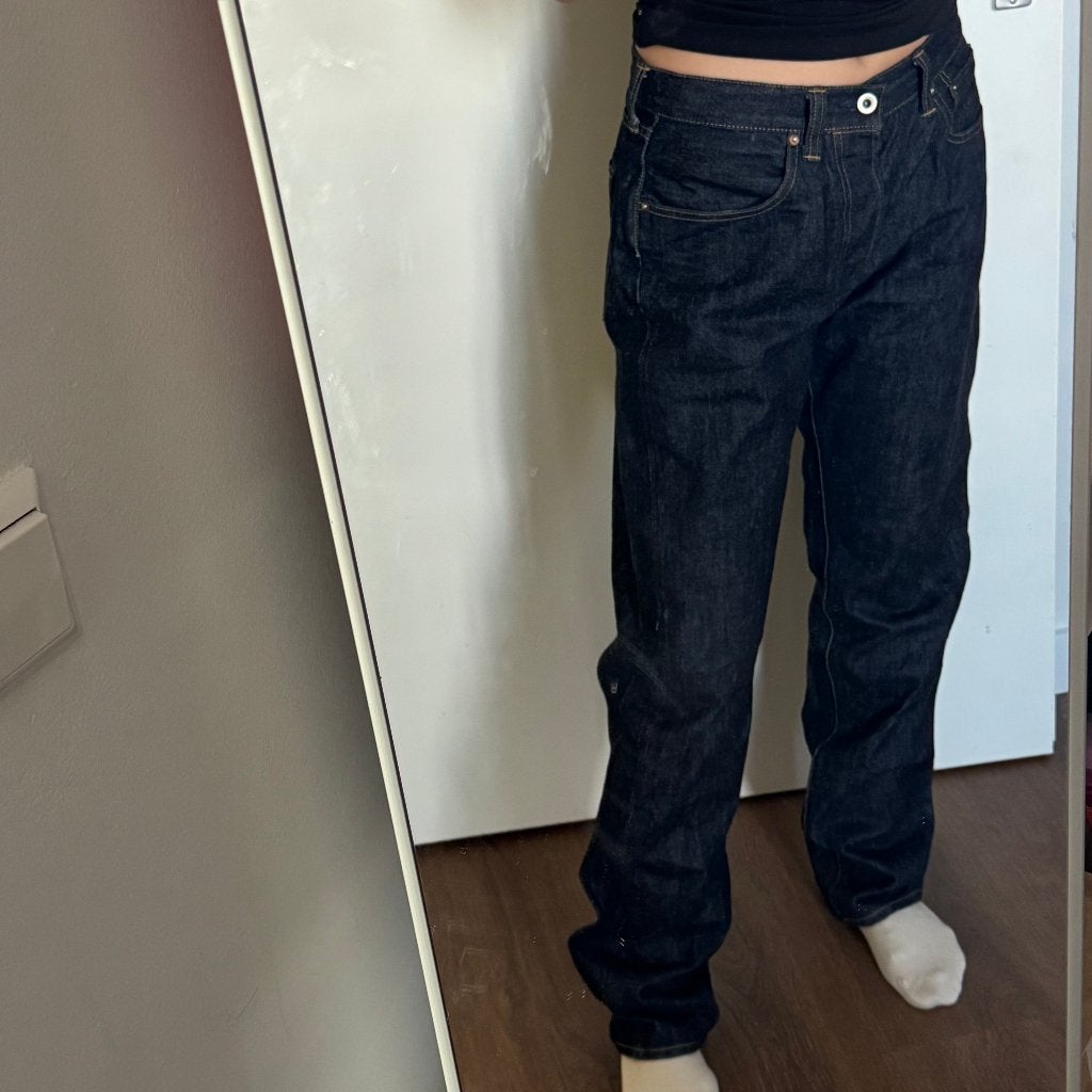 Pallet Life Story Japanse selvedge denim jeans (maat M), Pallet Life Story, Ophalen of Verzenden, Zo goed als nieuw, Maat 48/50 (M)