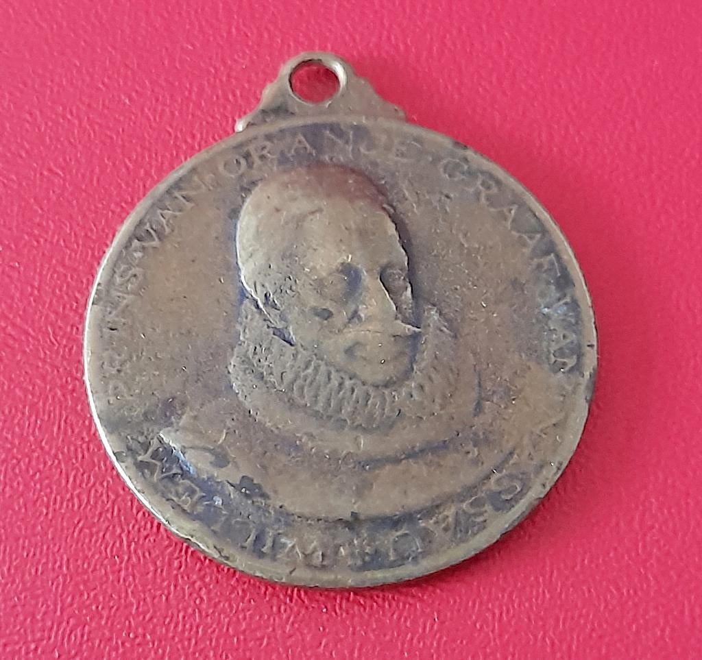 penning draagpenning Willem van Oranje, Ophalen of Verzenden, Overige materialen, Nederland