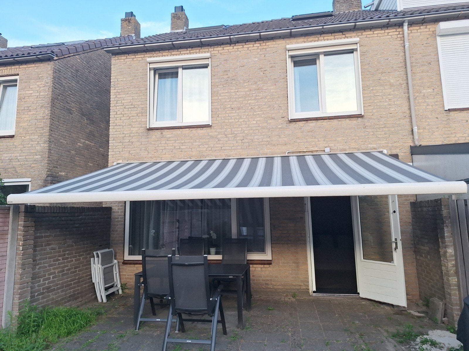 Verano knikarm zonnescherm, Ophalen, Gebruikt, 450 cm of meer, Elektrisch