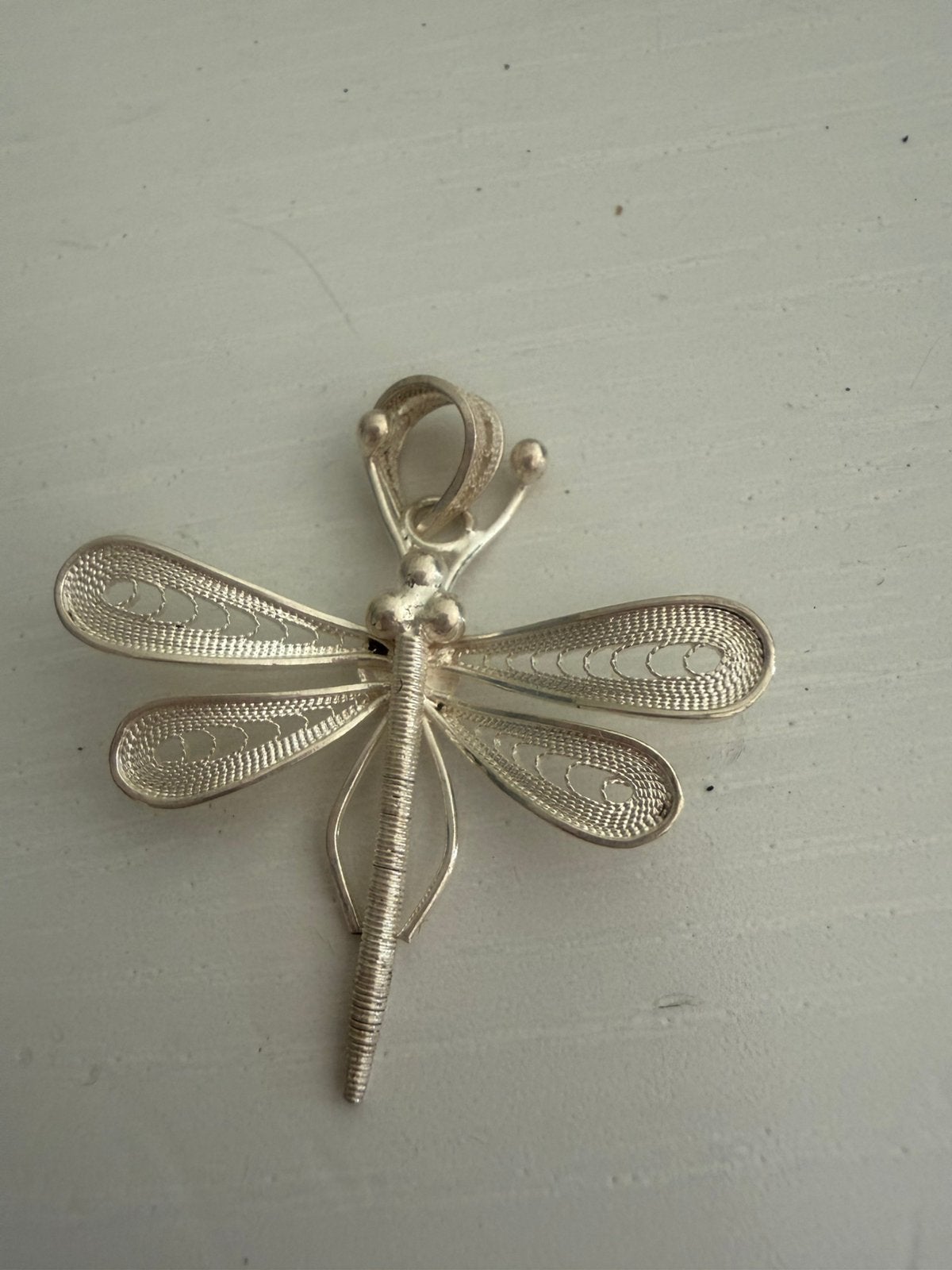 Libelle hanger zilver, Ophalen of Verzenden, Zo goed als nieuw, Zilver
