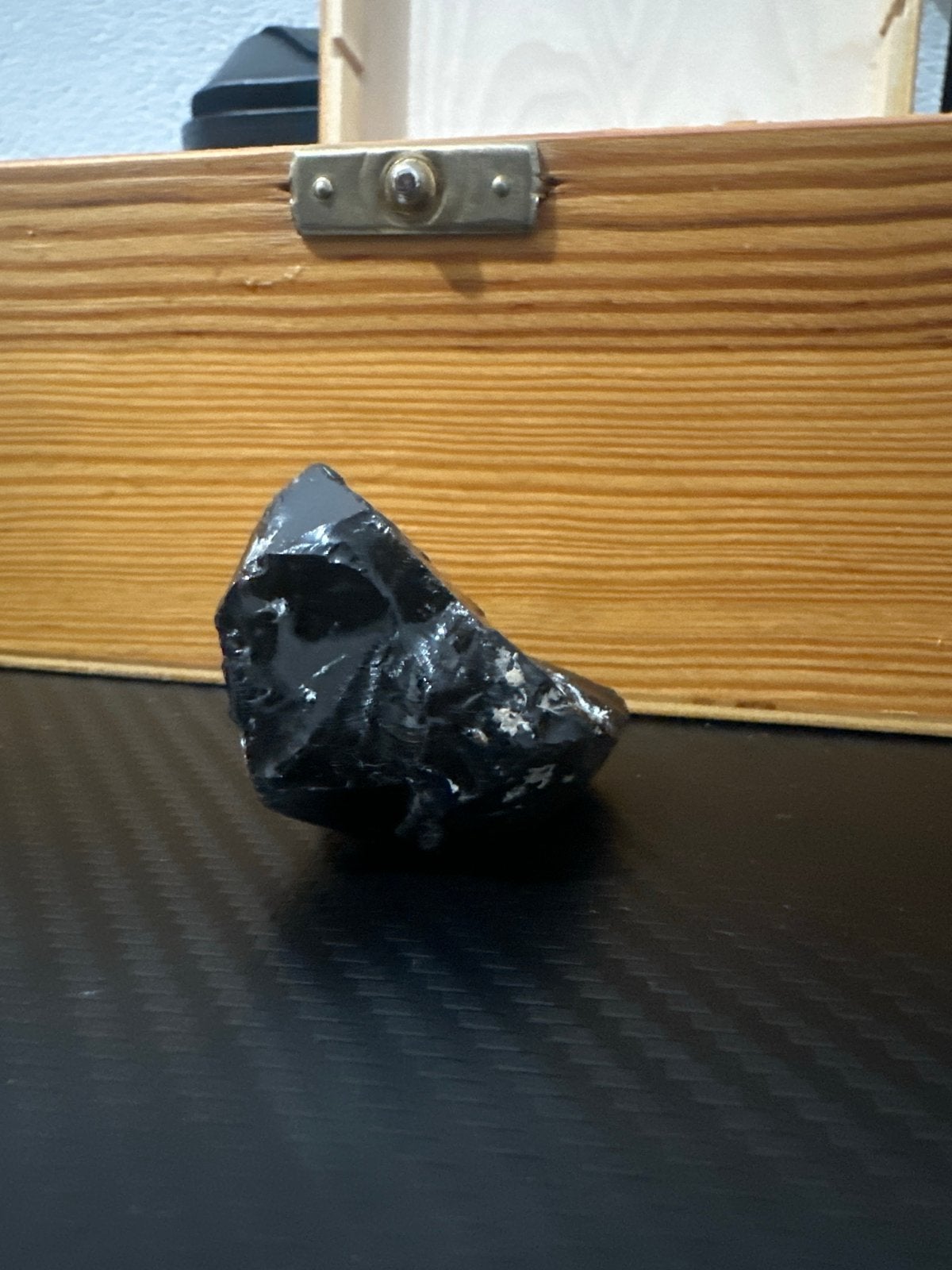 Ruwe Zwarte Obsidiaan Steen - Natuurlijk Mineraal, Ophalen, Mineraal