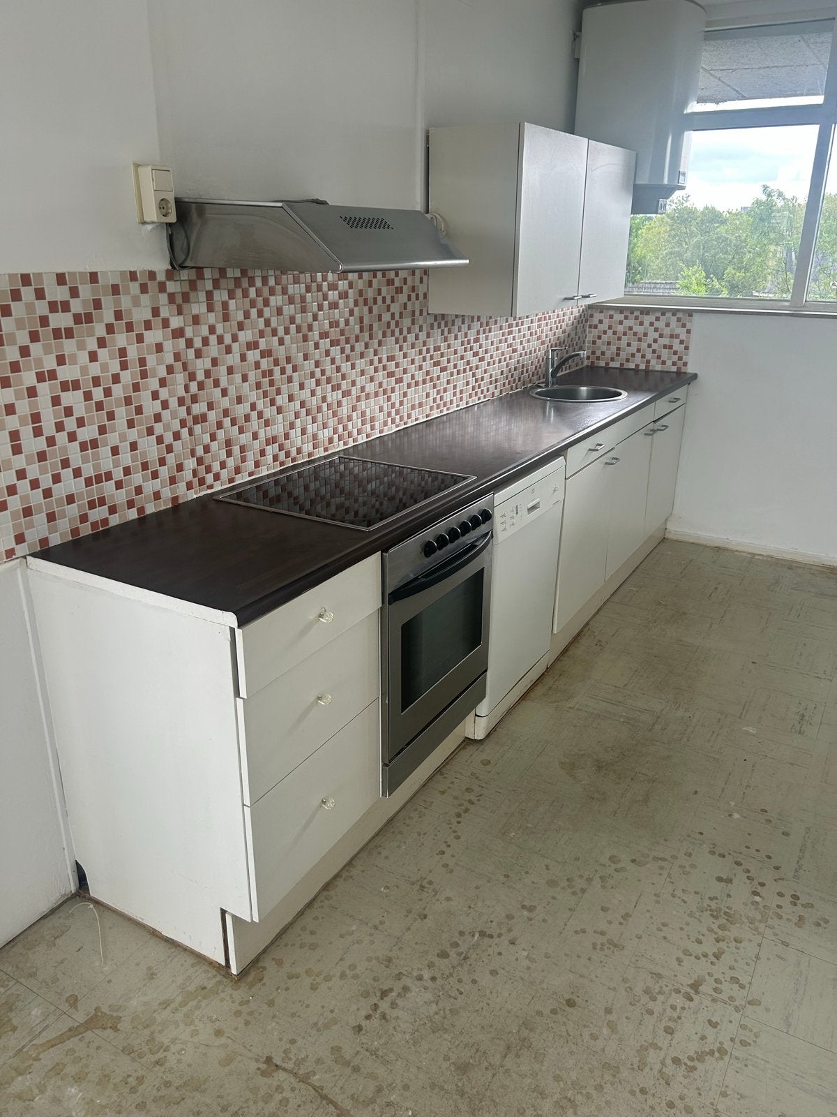 Keuken met AEG vaatwasser, oven en kookplaat 3.50meter, Huis en Inrichting, Keuken | Complete keukens, Ophalen of Verzenden, Gebruikt