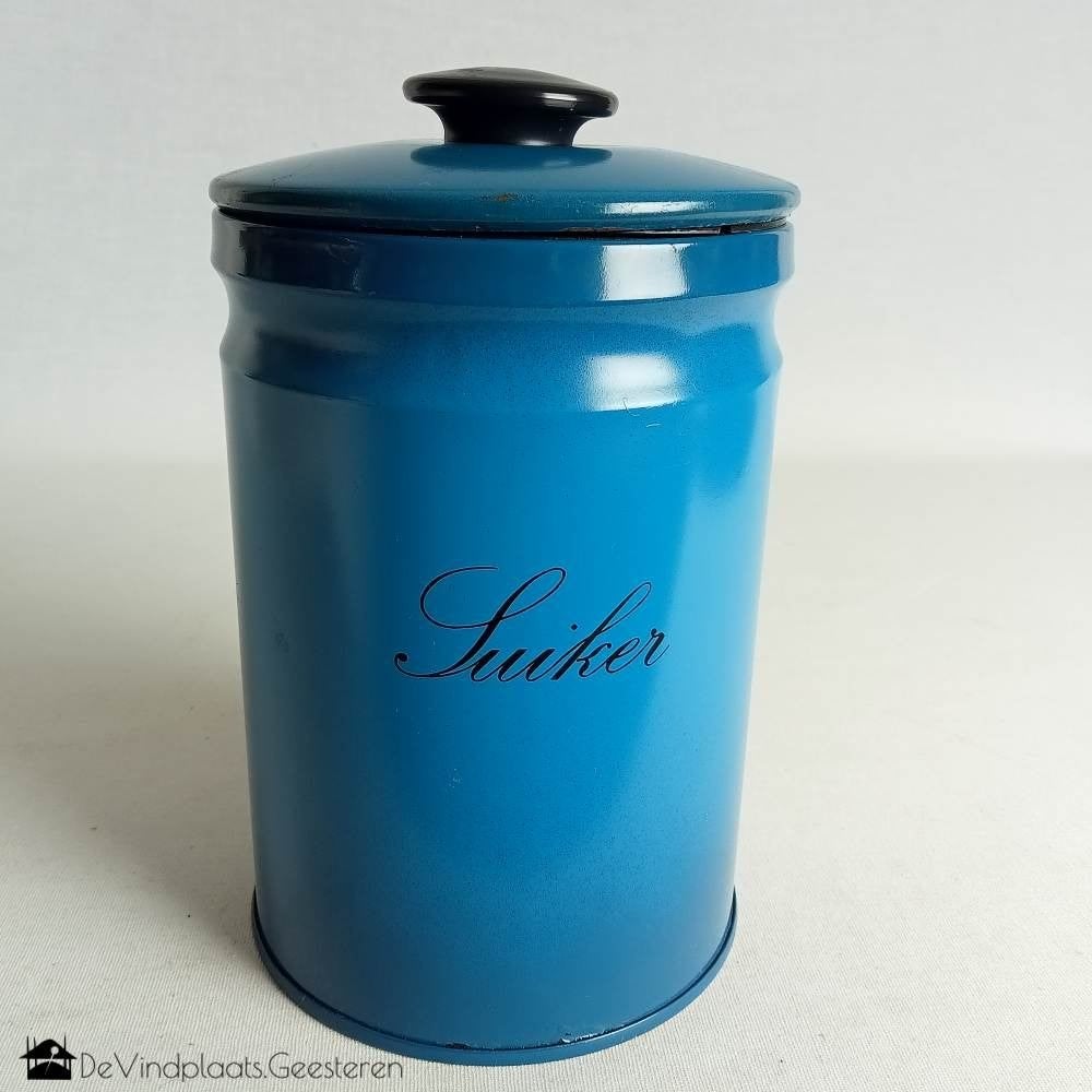 Vintage blauwe Brabantia suikerbus, Ophalen of Verzenden
