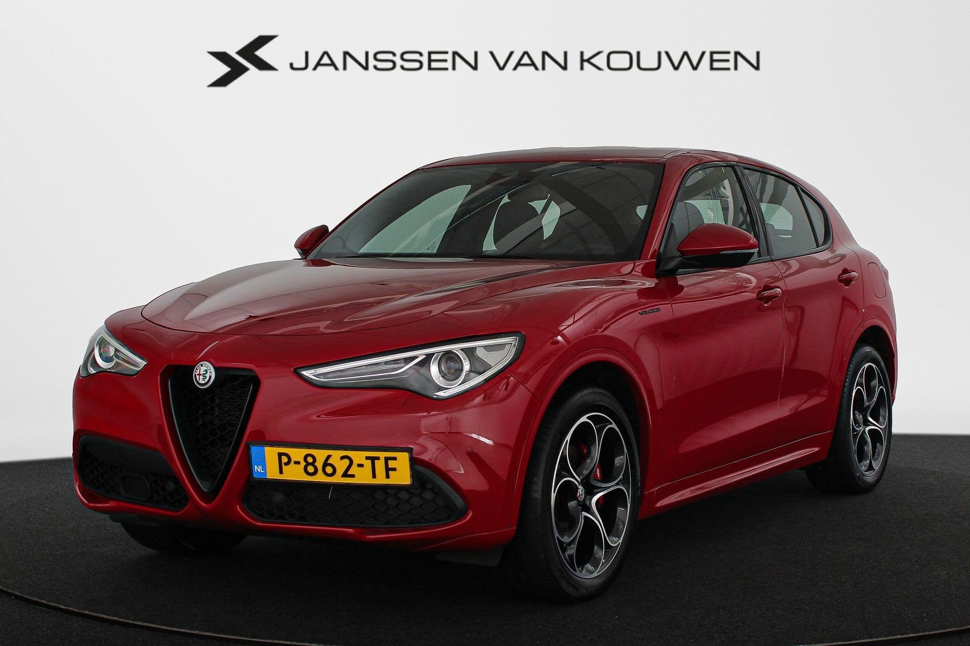 Alfa Romeo Stelvio 2.0T 280pk AWD Veloce Carplay Adaptieve C, Auto's, Alfa Romeo, Automaat, 4 cilinders, Leder, Bedrijf