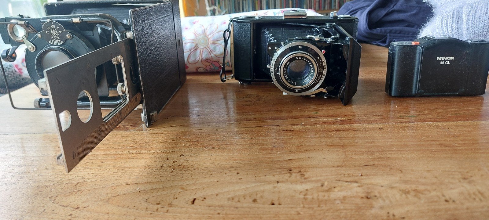 3 vintage camera's (fotokor 1, zeis ikon vouwcamera, Audio, Tv en Foto, Fotocamera's Analoog, Ophalen of Verzenden, Compact, Overige Merken