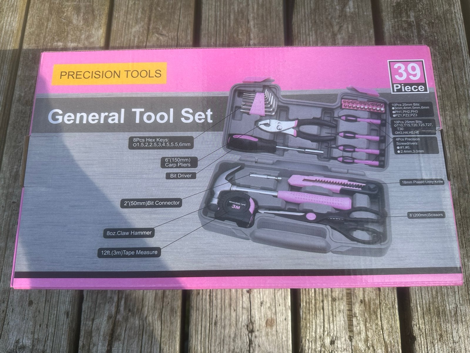 39-delige roze gereedschapset - Precision Tools nieuw !!, Doe-het-zelf en Verbouw, Ophalen of Verzenden, Nieuw, Gereedschapsset