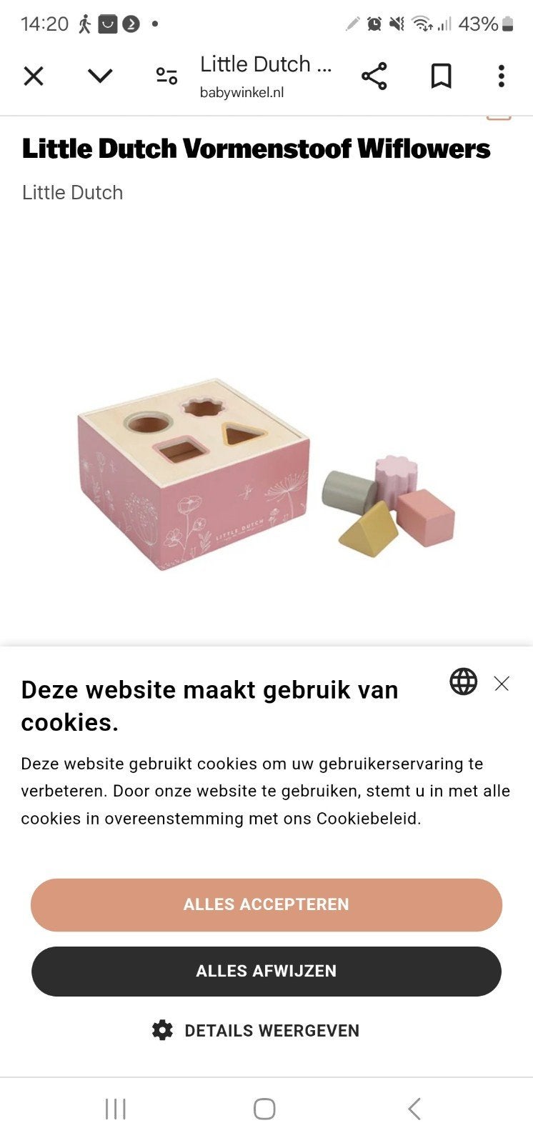 Little Dutch vormenstoof roze, Ophalen of Verzenden, Zo goed als nieuw, Overige typen