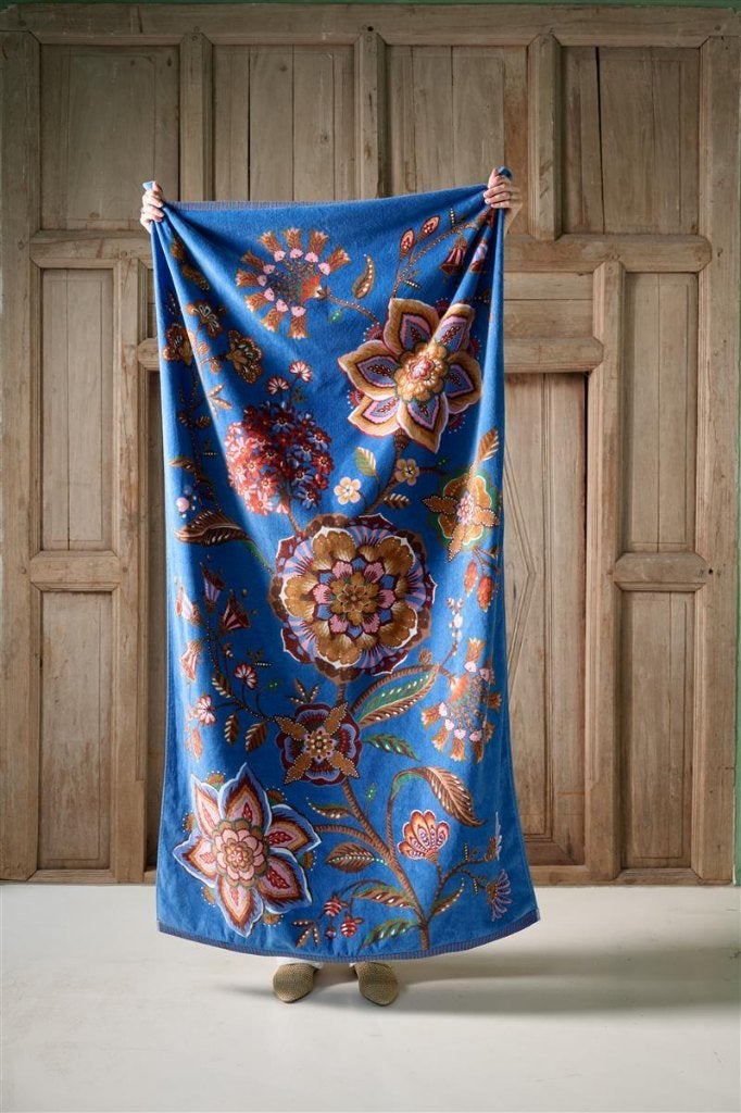 Pip Studio Viva La Vida strandlaken blauw halve prijs, Eenpersoons, Pip Studio, Dekbedovertrek, Katoen