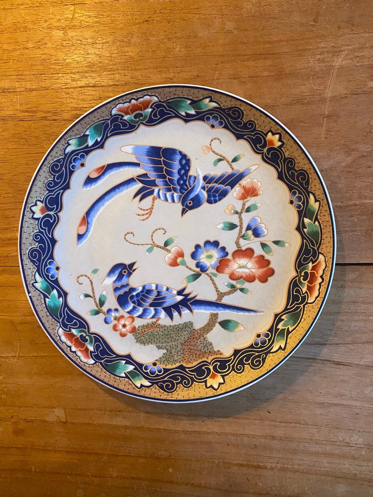 Japans Imari-stijl Sierbord - Vogels & Bloemen, Ophalen of Verzenden