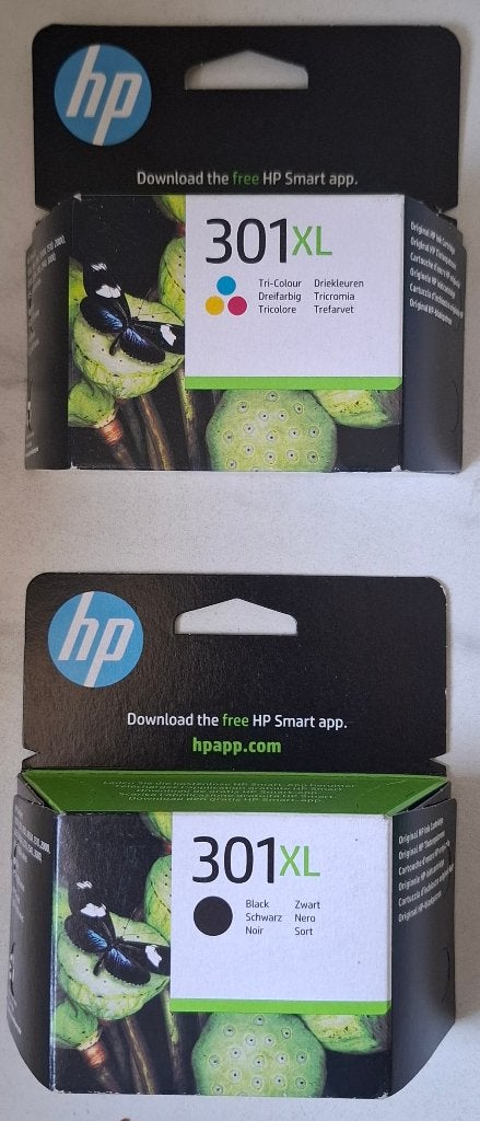 set HP 301 XL cartridge kleur en zwart, Ophalen of Verzenden, Nieuw, Cartridge, HP