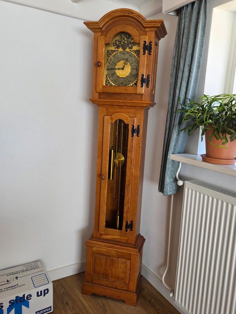 Authentieke Eiken Staande Klok - Klassiek Design, Ophalen
