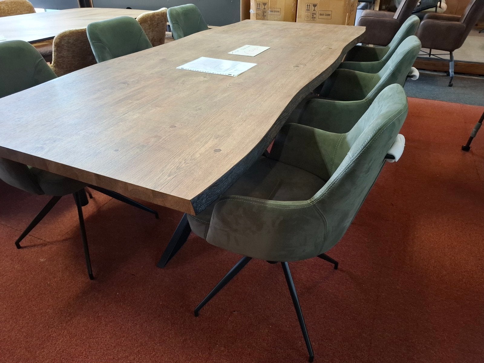 6 Nieuwe Armleuning stoelen, Draaibaar, NU SAMEN € 875,= !!!, Huis en Inrichting, Stoelen, Ophalen, Overige kleuren, Nieuw, Stof