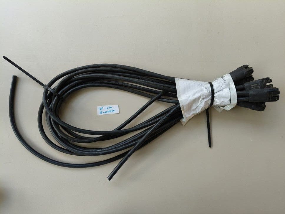 Enphase Q-kabel 3-fase, 12 meter, 8 connectoren, Ophalen of Verzenden, Nieuw, Enphase, Kabel of Snoer