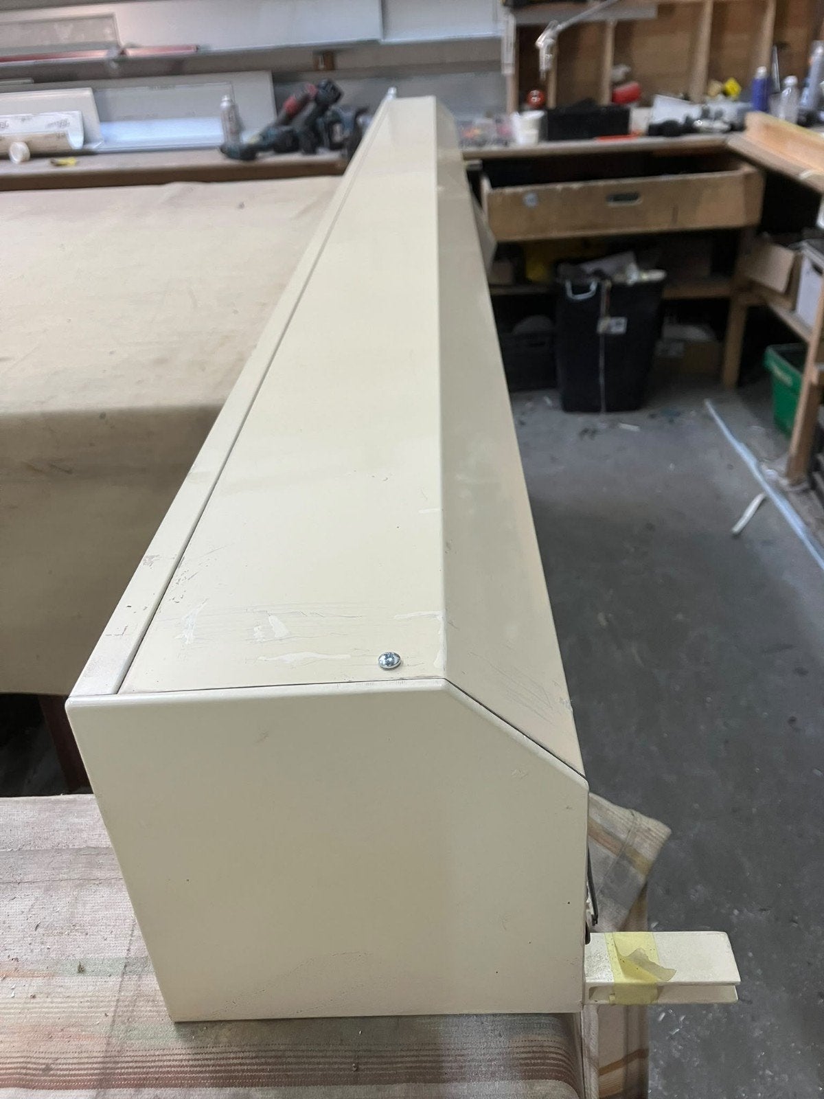 rolluik elektrisch/*afstandb 236.5cm breed x 193cm hoog, Doe-het-zelf en Verbouw, Ophalen, Crème of Beige, 200 cm of meer, Nvt