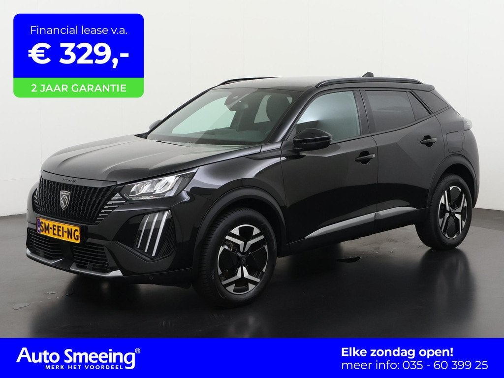 Peugeot 2008 1.2 Hybrid 145 Allure | Navigatie | Apple Carpl, Auto's, Peugeot, Gebruikt, Euro 6, 1199 cc, Zwart