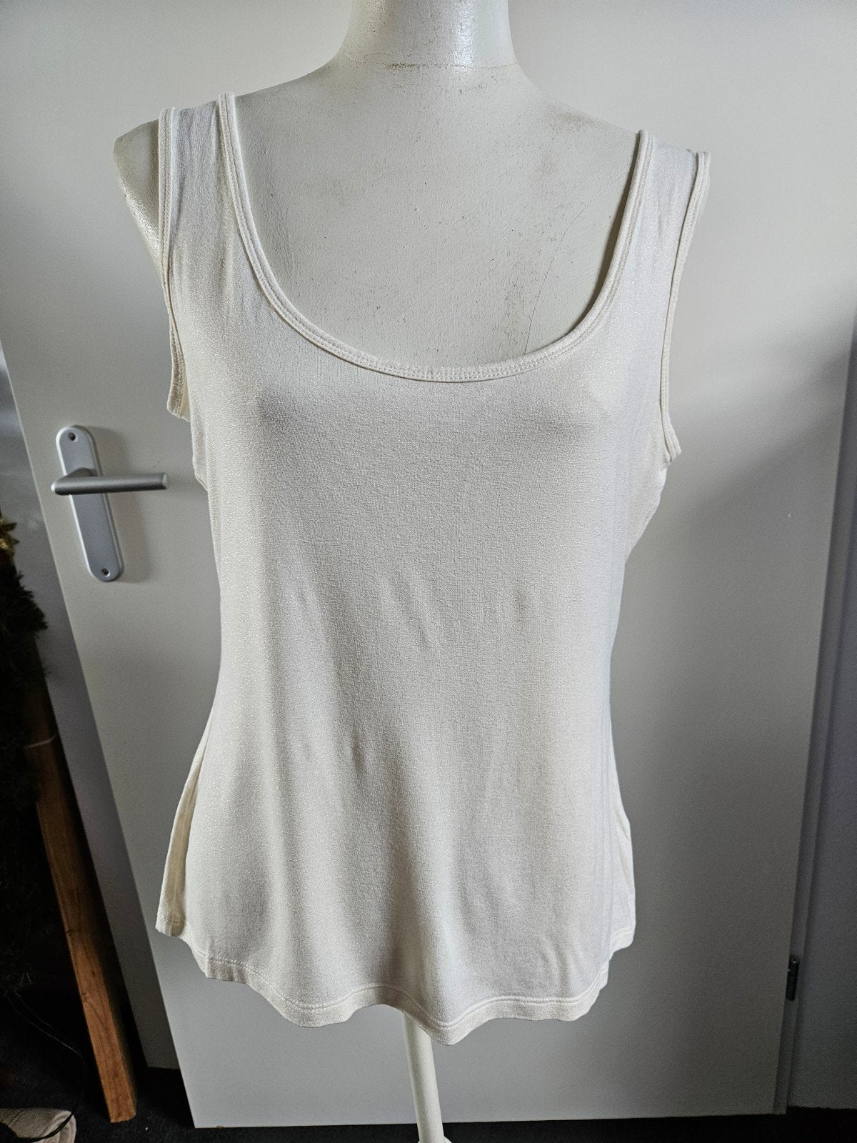 In shape hemdje creme met glitter maat L, Beige, Maat 42/44 (L), Ophalen of Verzenden, Zo goed als nieuw