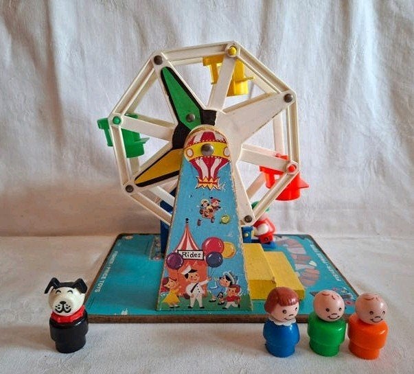 Vintage Fisher Price Ferris Wheel Reuzenrad jaren '60, Ophalen of Verzenden, Gebruikt, Speelset, Met geluid