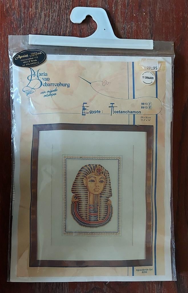 Borduurpakket Egypte Toetanchamon, Ophalen of Verzenden, Gebruikt, Handborduren, Borduurpakket