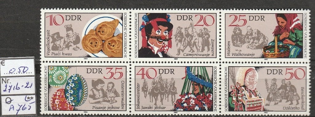 DDR Volksgebruiken Michel 2716-21 Nr.A765p, Verzenden, DDR, Postfris