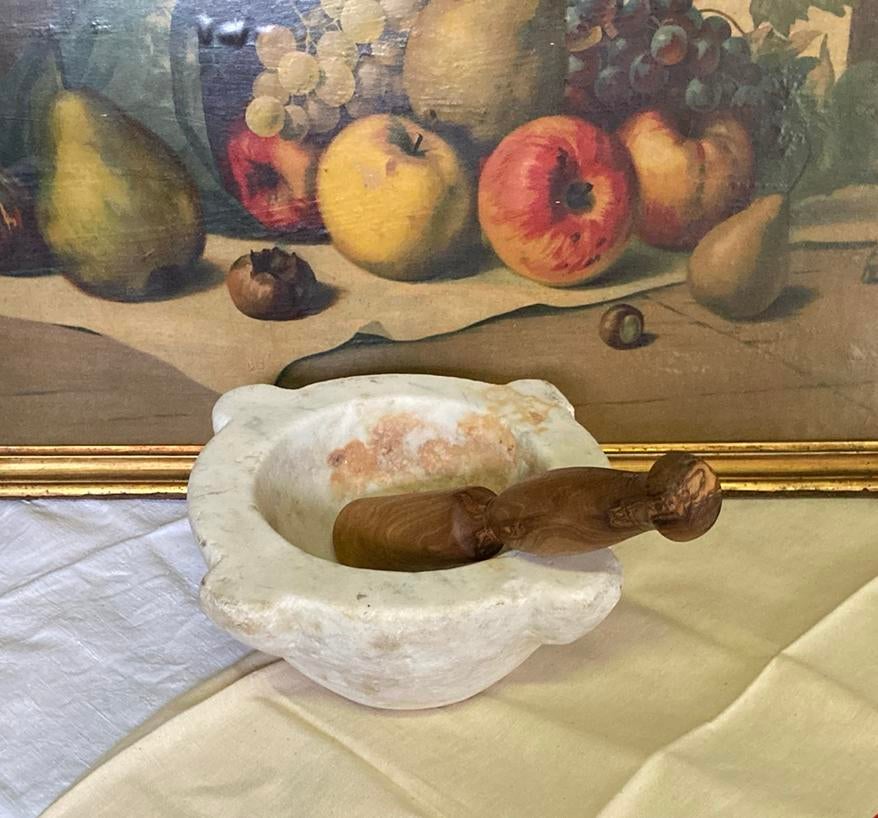 Oude Zuid Franse vijzel mortier, Antiek en Kunst, Ophalen