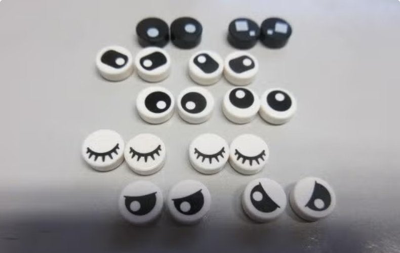 nr. 9295, 20 Tegeltjes 1x1 met ogen., Ophalen of Verzenden, Zo goed als nieuw, Complete set, Lego