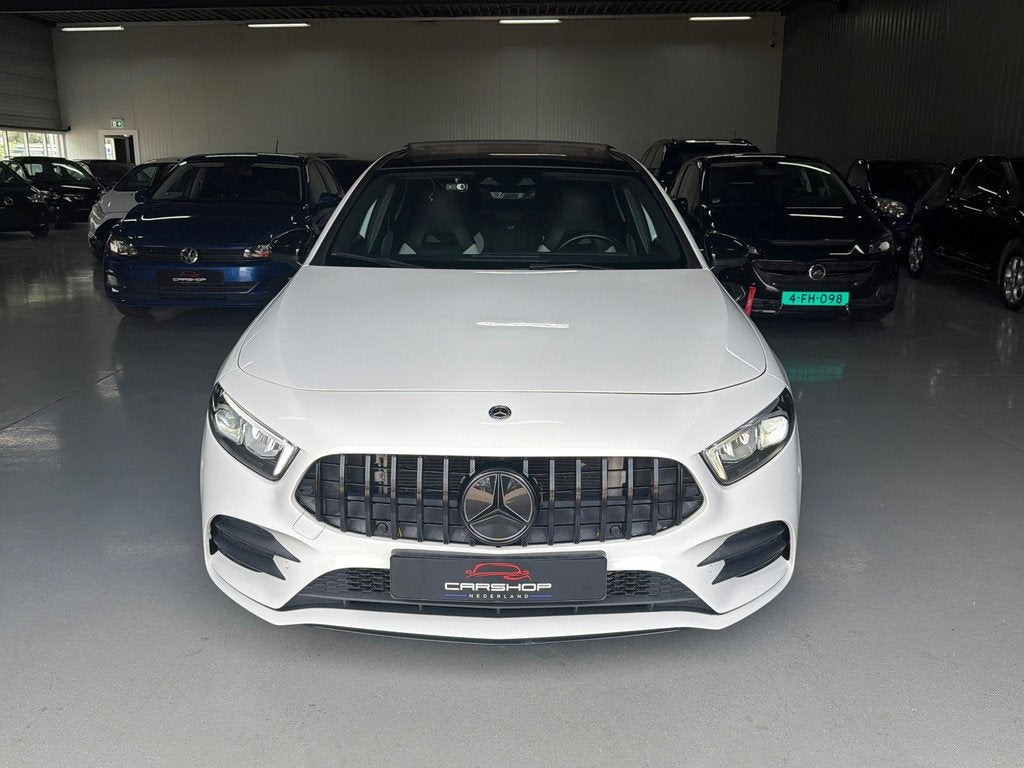 Mercedes-Benz A-klasse 200 Business AMG PANO/WITLEER/SFEER, Automatische klimaatregeling, Gebruikt, 4 cilinders, Leder