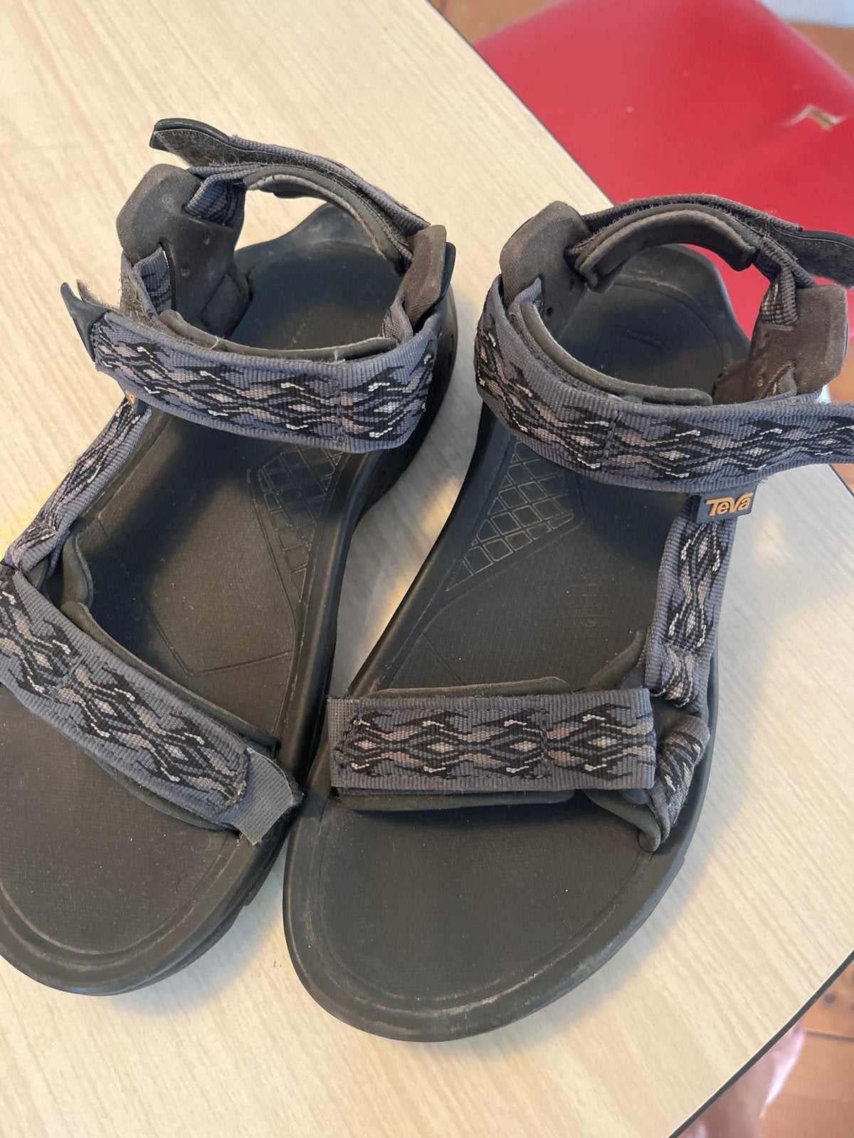Teva sandalen maat 40,5, Ophalen, Gedragen, Zwart, Sandalen of Muiltjes