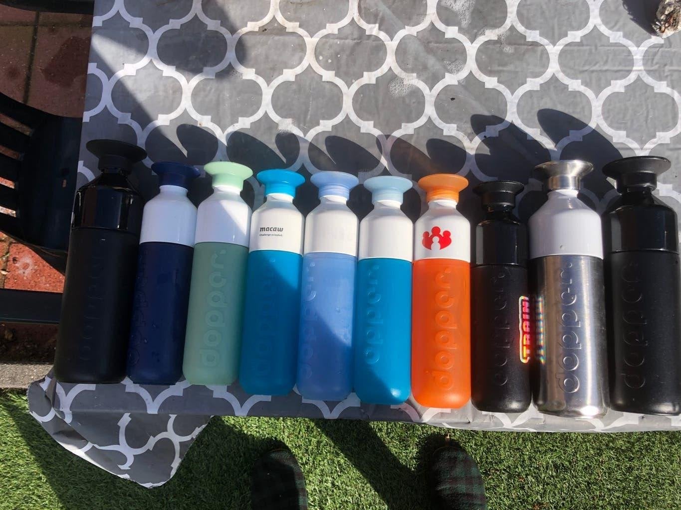 10 x Dopper drinkfles, Sport en Fitness, Ophalen, Gebruikt