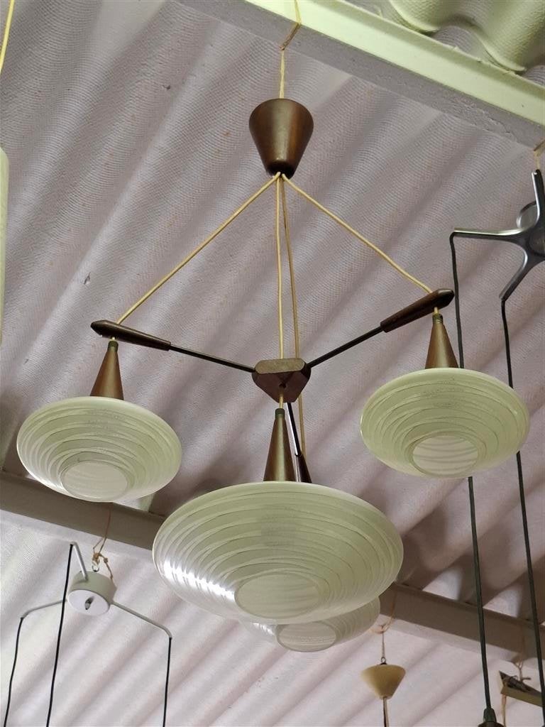 Hanglamp '60s ( Retro/Vintage/Design ), Gebruikt, Vintage, Glas, E27 (groot)