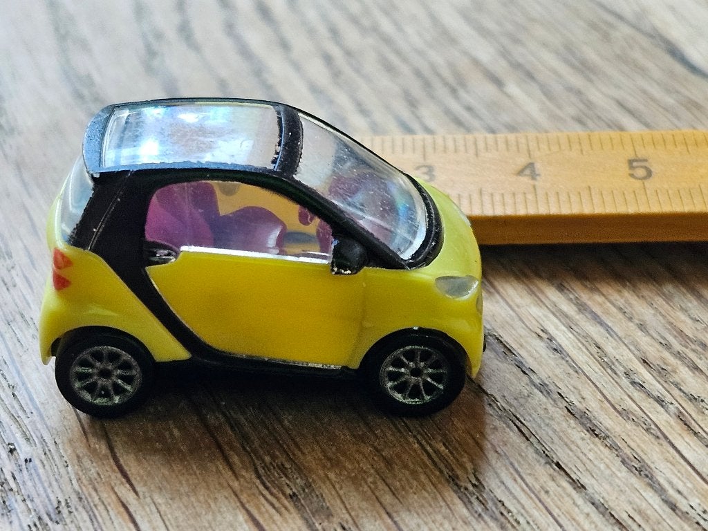 Smart Fortwo Coupé miniatuurauto geel, Ophalen of Verzenden, Gebruikt, Overige typen