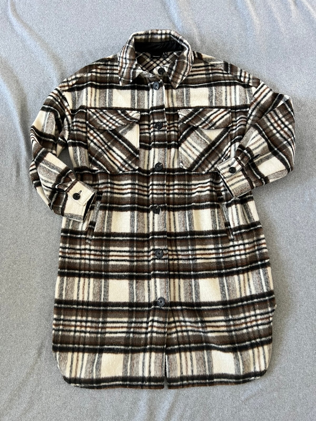 Maat M mantel vero moda , nieuwstaat, Kleding | Dames, Ophalen of Verzenden, Nieuw, Maat 38/40 (M), Bruin