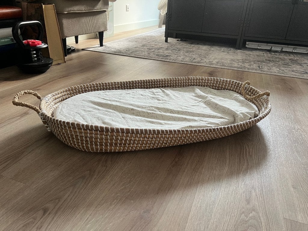 Mozes verschoonmandje, Beige, Ophalen, Zo goed als nieuw, Overige typen