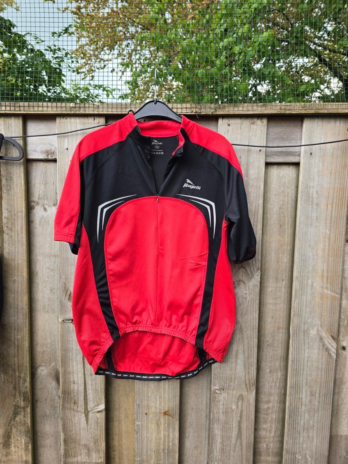 Rogelli zgan fietsshirt fiets shirt rood zwart maat xl, Fietsen en Brommers, Rogelli, Ophalen of Verzenden, Zo goed als nieuw
