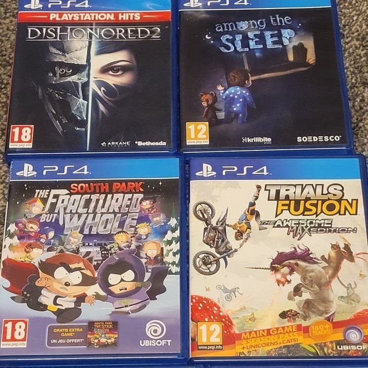 PS4 10 x games >among the sleep, Mirror's Edge, Anthem, FIFA, Spelcomputers en Games, Avontuur en Actie, Online, Gebruikt, 1 speler