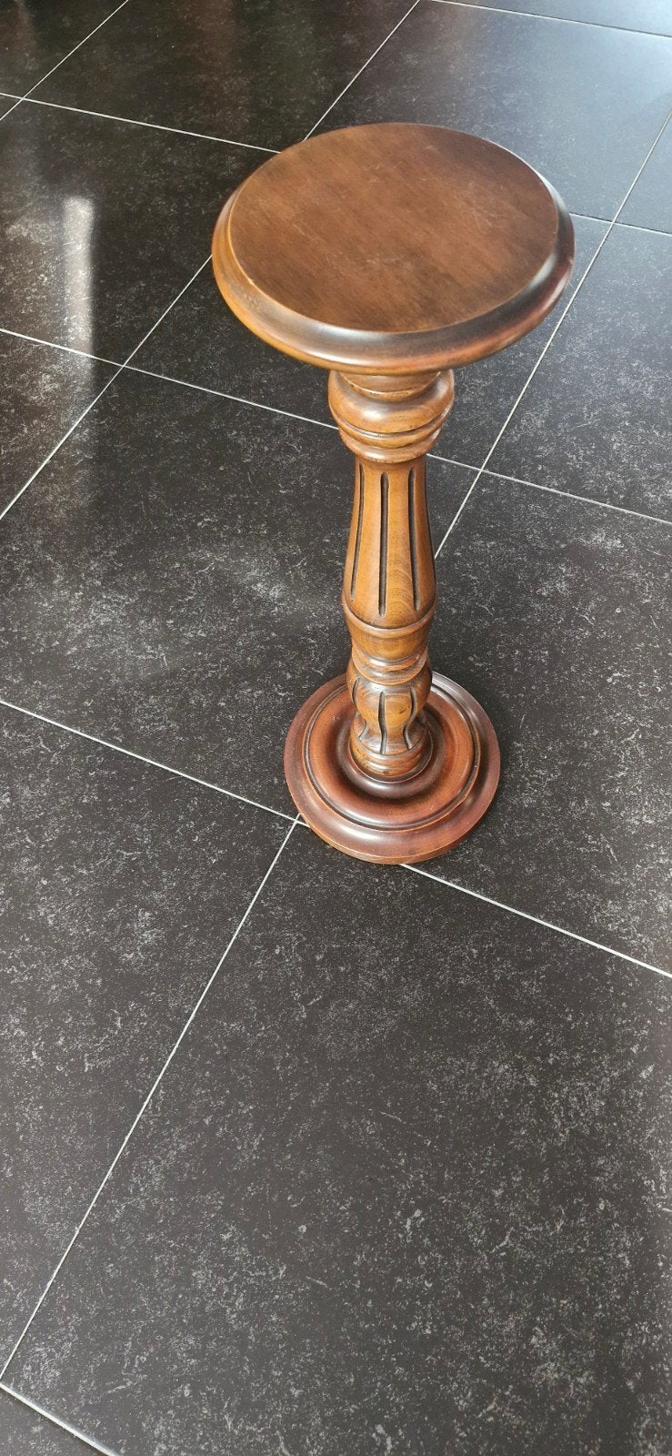 Antieke houten plantentafel / bijzettafel, Huis en Inrichting, Ophalen, Minder dan 55 cm, Gebruikt, Klassiek, Antiek