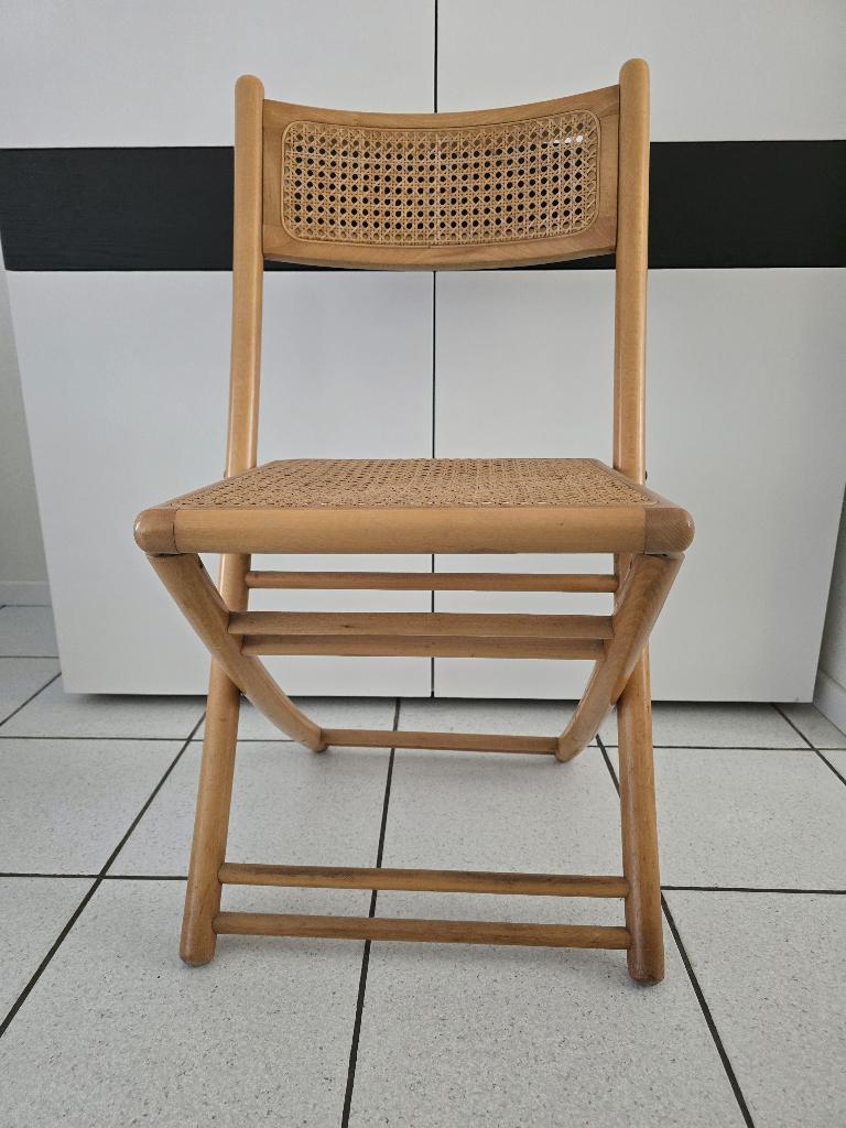 2 inklapbare houten stoelen, Ophalen, Gebruikt, Twee, Bruin