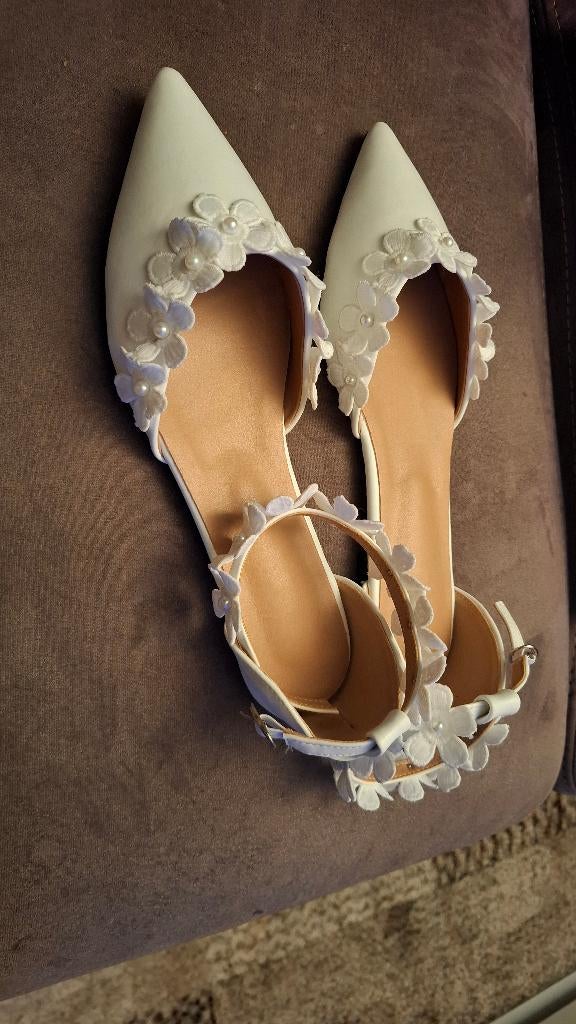 Trouw schoenen, Kleding | Dames, Wit, Nieuw, Sandalen of Muiltjes, Ophalen of Verzenden