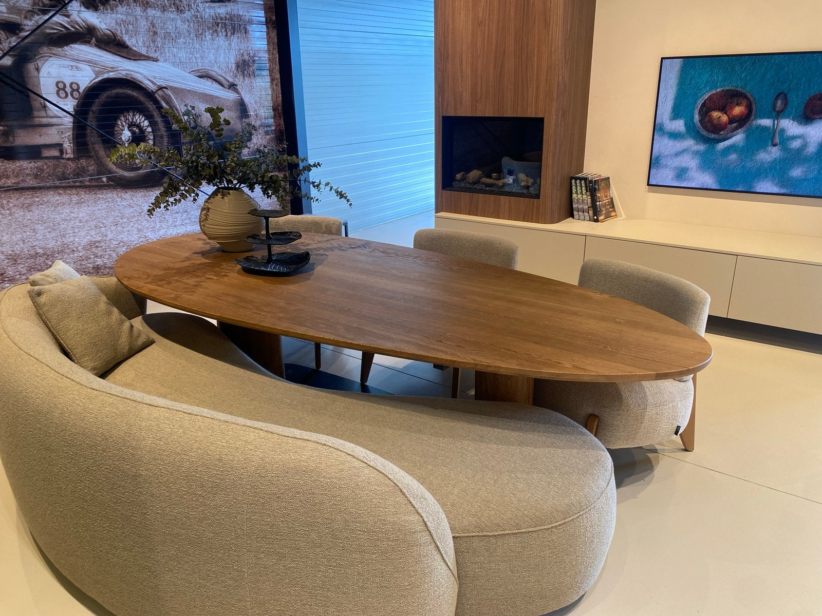 Passe Partout eettafel LOW Dining Model Bombay 280x123 cm, Ophalen, 100 tot 150 cm, Ovaal, Overige houtsoorten