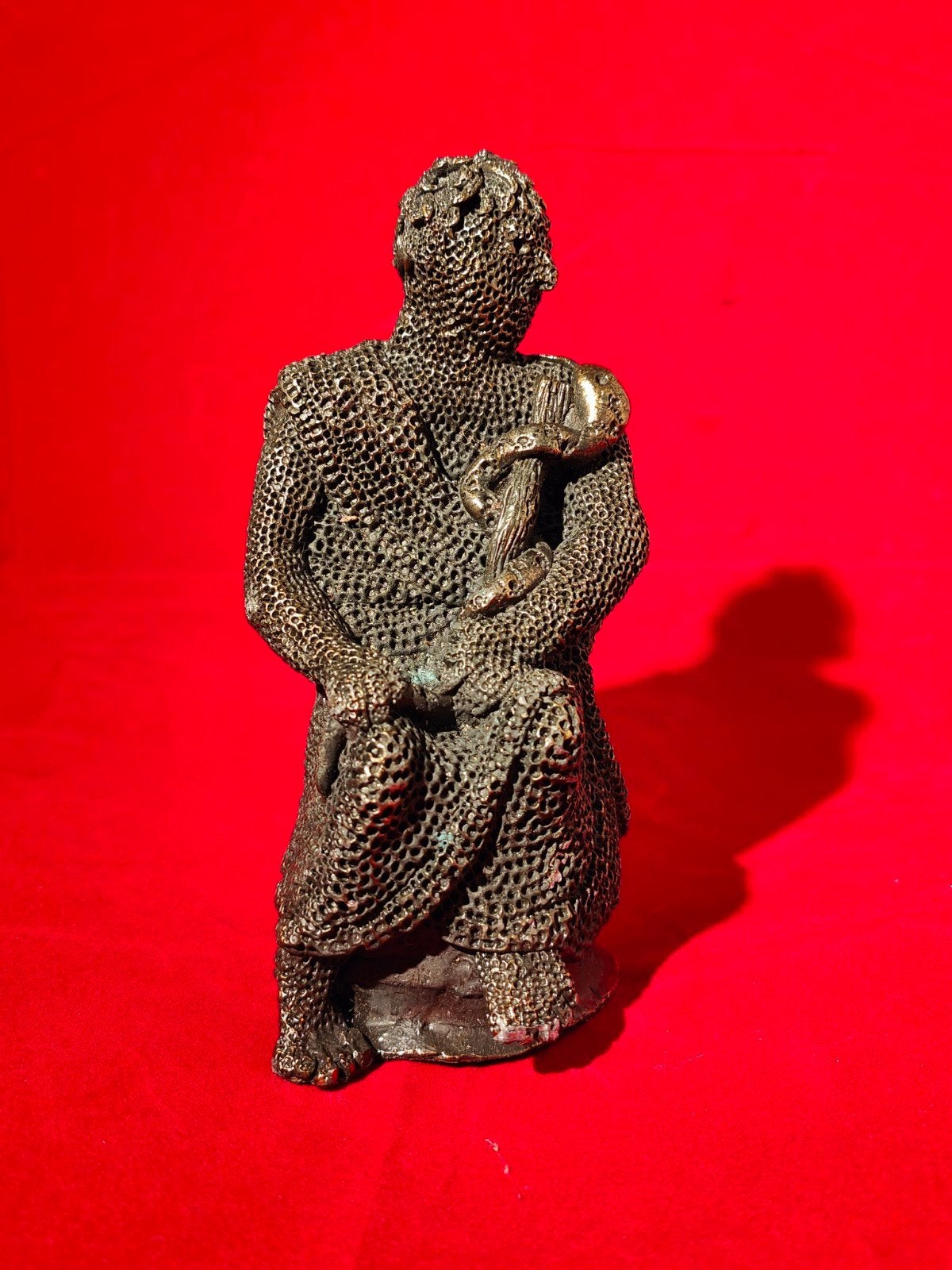 Bronzen beeld van Asklepios van Carolein Smit, Ophalen of Verzenden, 20 - 50 cm, Beeld, Bruin